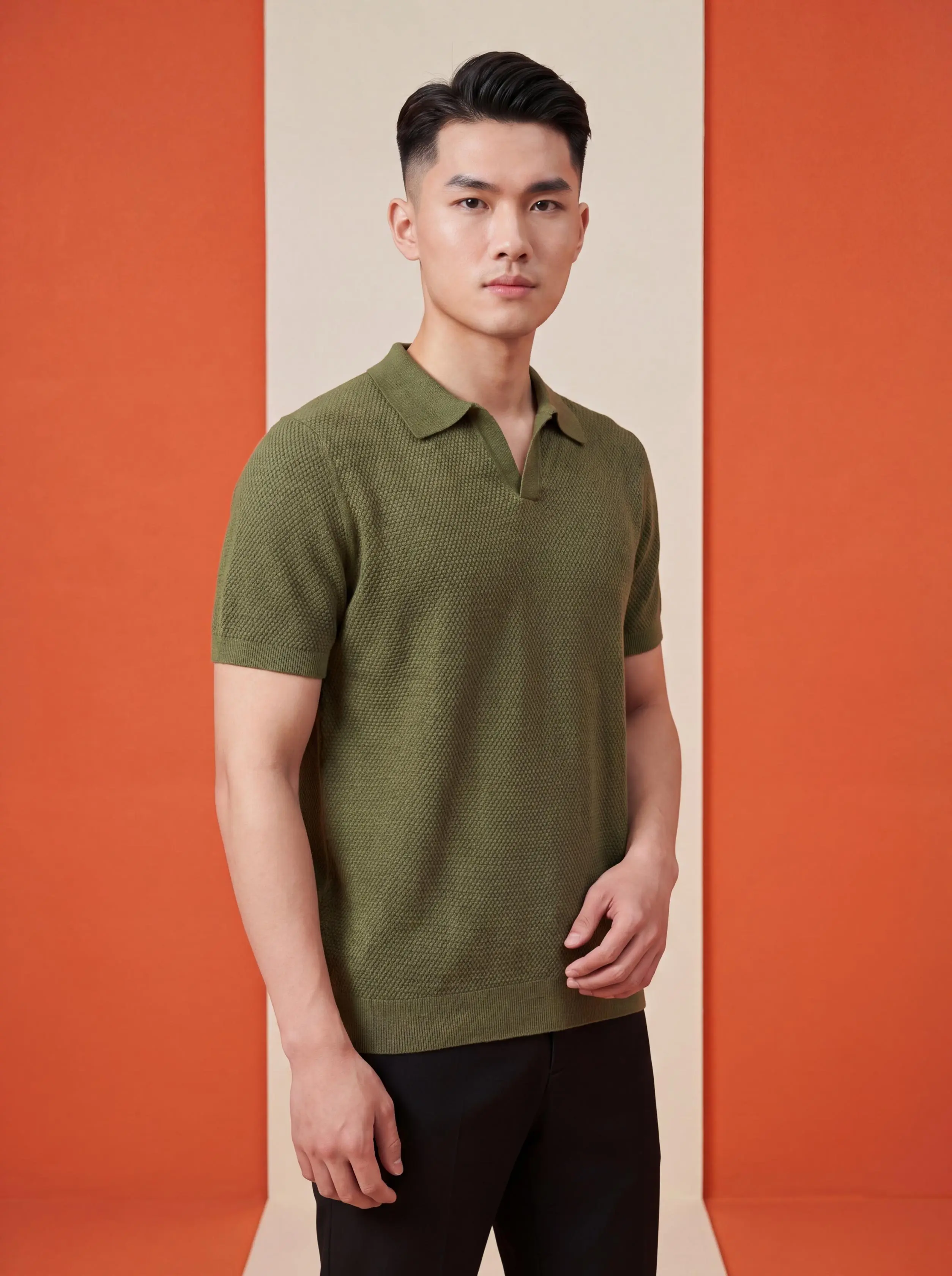 AI generated men's topwear product photography