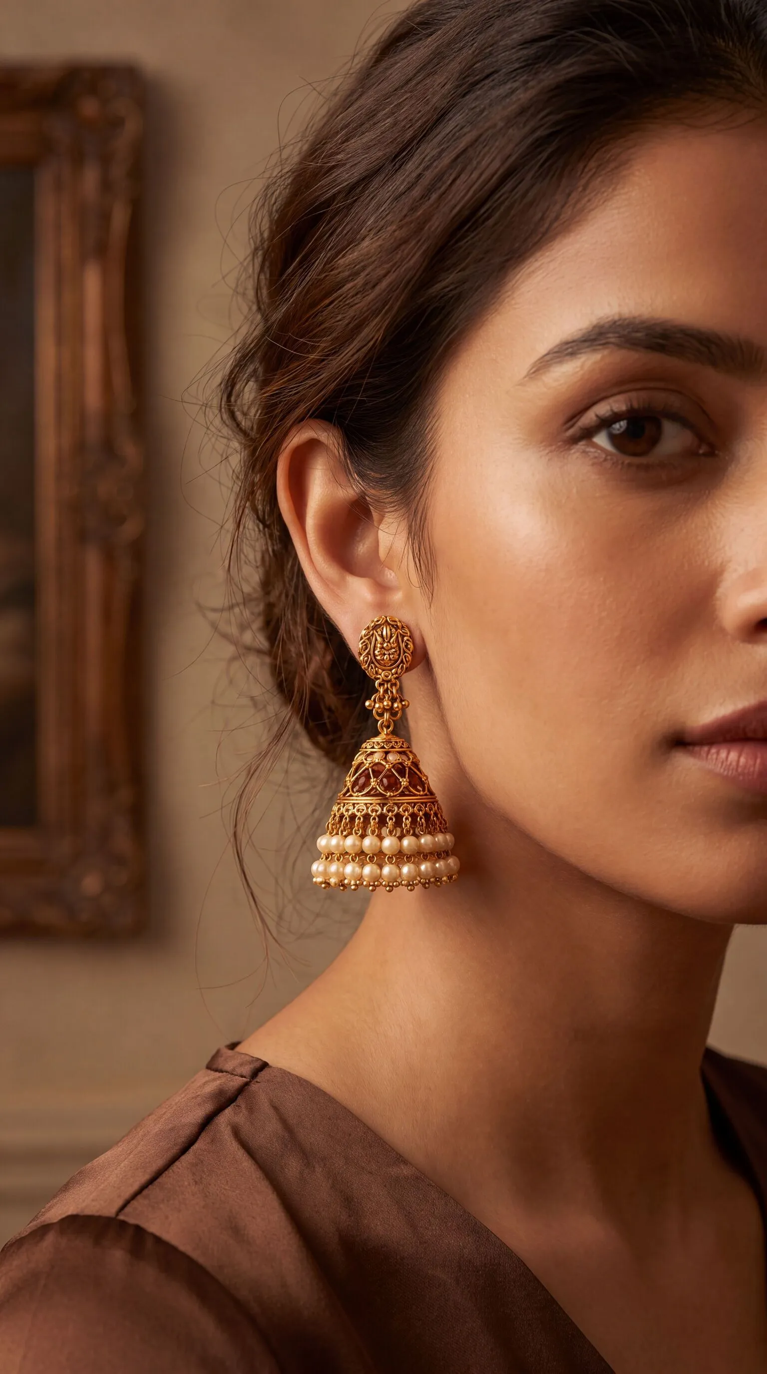 AI product photography of jewellery model showcase
